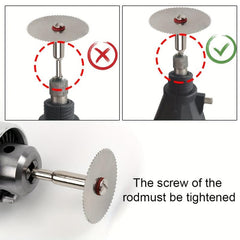 7pcs Stainless Steel Metal Cutting Discs Set with Spindles for Rotary Tools