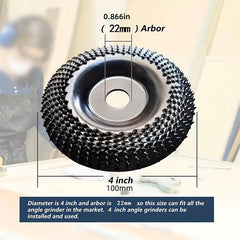 Wood Grinder Wheel Disc Wood Shaping Wheel Carving Abrasive Disc
