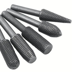 5pcs Carbide Burr Set Woodworking Rotary Burr Rasp Drill Bit Set Files