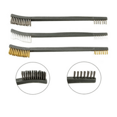 Wire Brush and Hooks Rust Cleaning Set 3 Brushes 4 Hooks