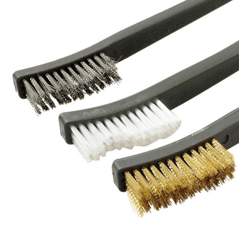 Wire Brush and Hooks Rust Cleaning Set 3 Brushes 4 Hooks