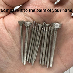 12pcs Diamond Grinding Head Jade Carving Drill Bit