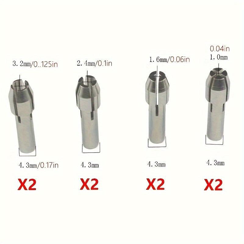 9pcs 4485 Collets Kit Quick Change Rotary Drill Tool Set