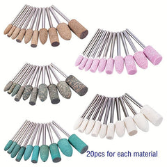 100pcs Buffing Wheel Wool Felt Mandrel Mounted Grinding Bits for Rotary Tool