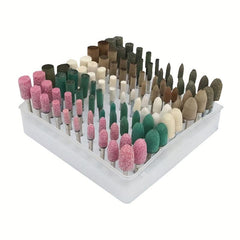 100pcs Buffing Wheel Wool Felt Mandrel Mounted Grinding Bits for Rotary Tool