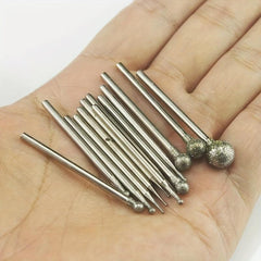 13pcs Diamond Burr Stone Carving Set Mounted With Mandrel Fits Rotary Tool