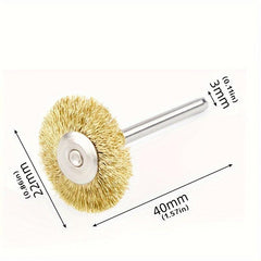 10pcs T Type 3 22mm Copper Wire Brush Mini Brush Steel Wire Brush
