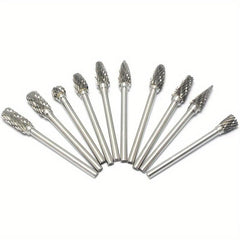 10pcs Tungsten Carbide Grinding Bits Set for Rotary Tools