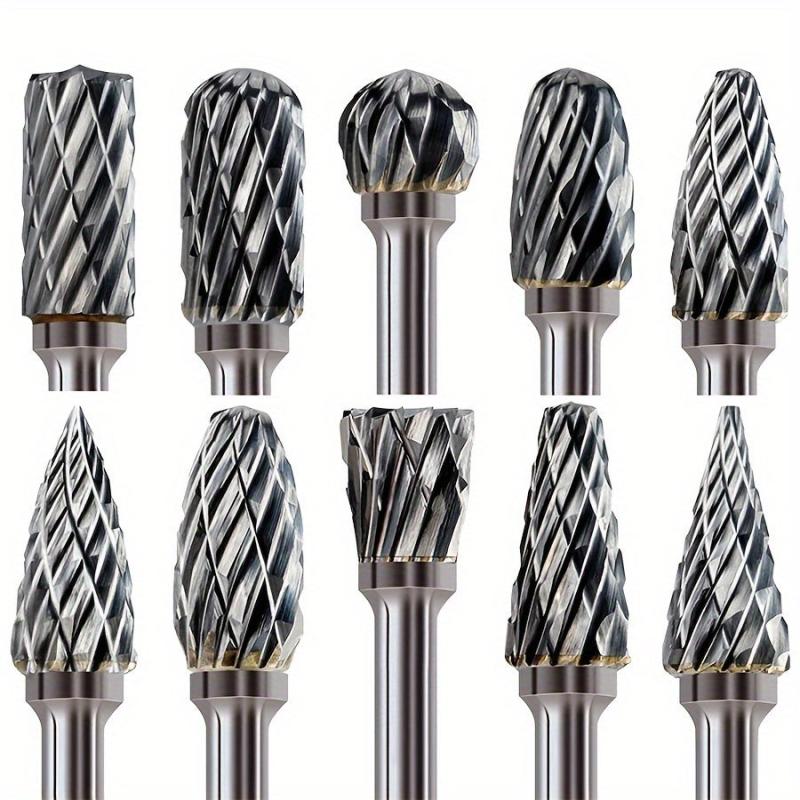 10pcs Tungsten Carbide Grinding Bits Set for Rotary Tools