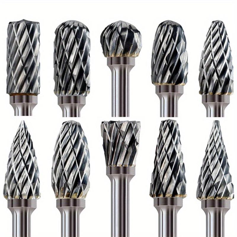 10pcs Tungsten Carbide Grinding Bits Set for Rotary Tools