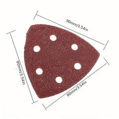 100pcs 90mm Triangle Mouse Sanding Disc Sheet 40 180Grits Grinder Sandpaper