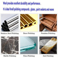 21pcs 5.08cm Wool Fabric Buffing Pads with Disc Pad Holder