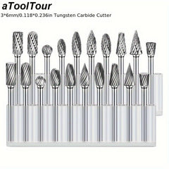 10pcs Carbide Burr Set 1/8 Shank Tungsten Steel for Wood Metal Car