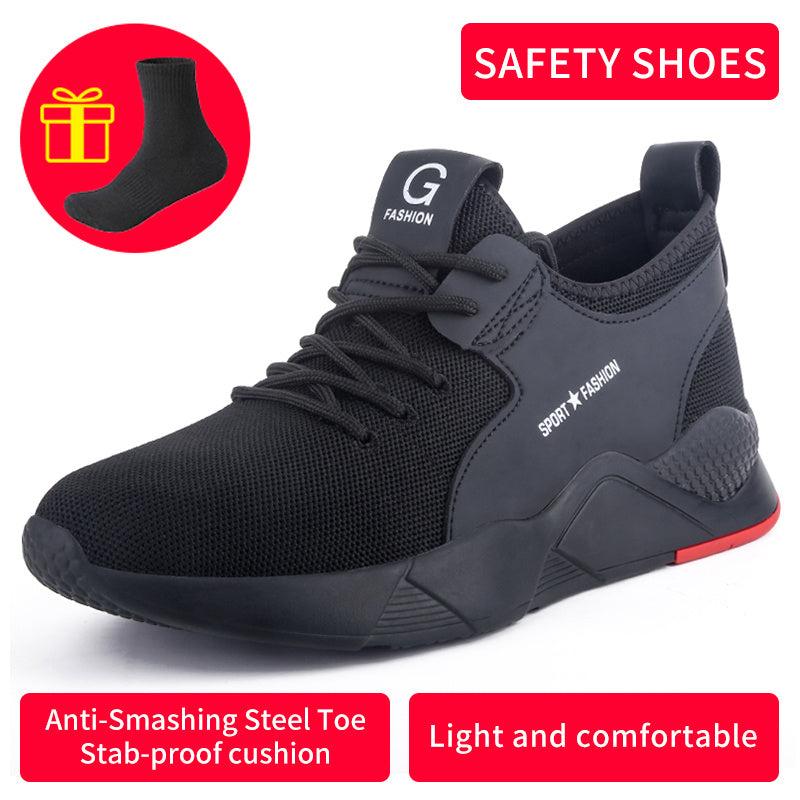 Steel Toe Boots Lightweight Safety Work Shoes Anti Slippery