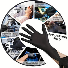 50pcs Nitrile Gloves Disposable Latex Gloves Water Proof Work Gloves