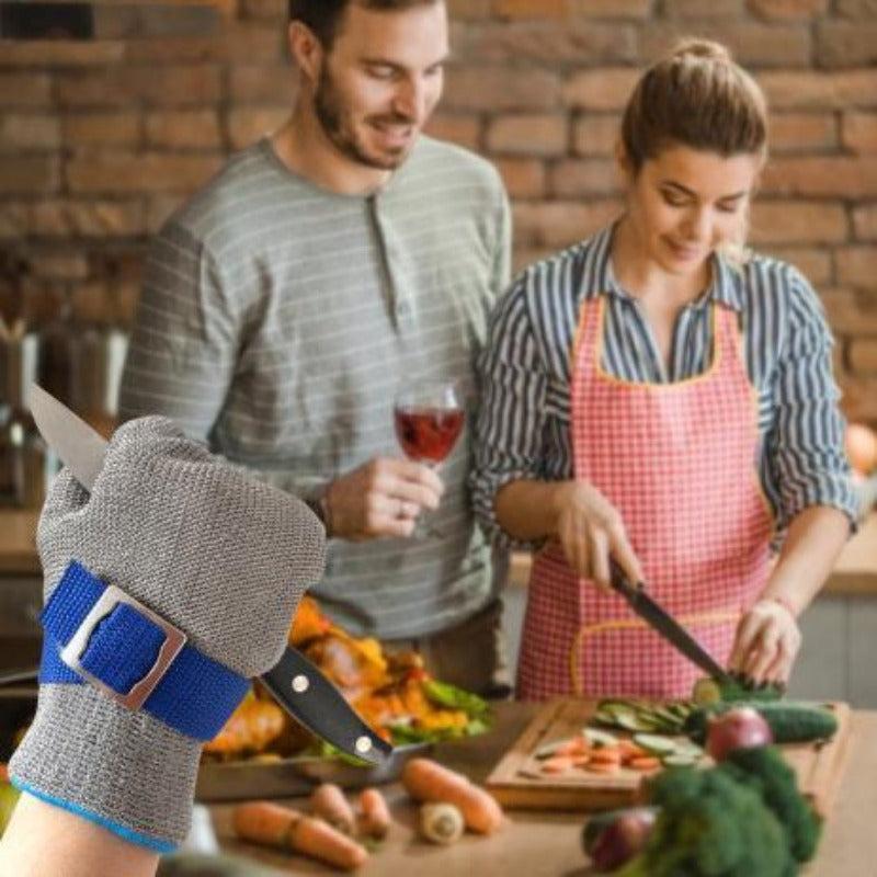 Metal Iron Cut Resistant Gloves A9 Stainless Steel Wire with Nylon Glove
