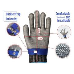 Metal Iron Cut Resistant Gloves A9 Stainless Steel Wire with Nylon Glove