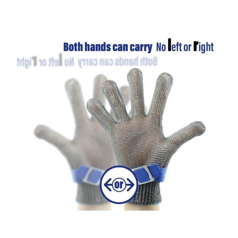 Metal Iron Cut Resistant Gloves A9 Stainless Steel Wire with Nylon Glove