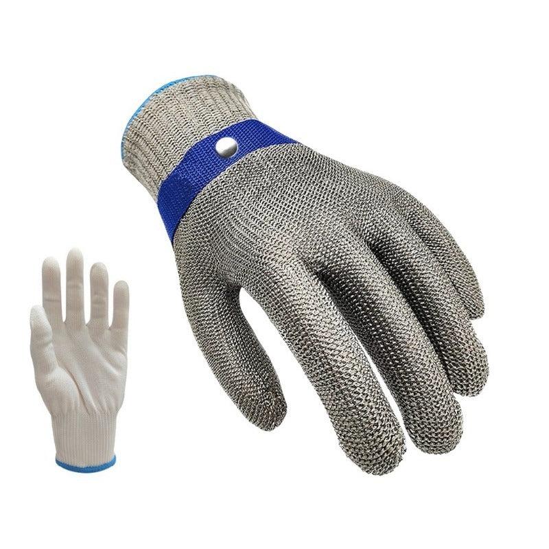 Metal Iron Cut Resistant Gloves A9 Stainless Steel Wire with Nylon Glove