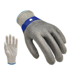 Metal Iron Cut Resistant Gloves A9 Stainless Steel Wire with Nylon Glove
