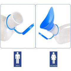 Unisex Portable Toilet Urinal for Men and Women with Lid and Funnel