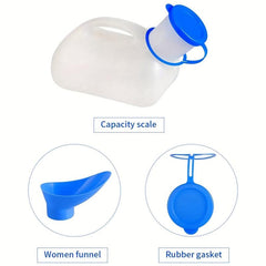 Unisex Portable Toilet Urinal for Men and Women with Lid and Funnel