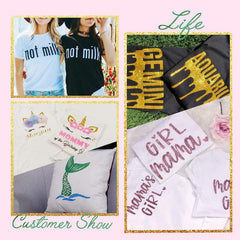 Glitter HTV Vinyl Iron On Vinyl For T Shirts Heat Press