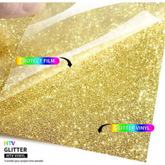 Glitter HTV Vinyl Iron On Vinyl For T Shirts Heat Press