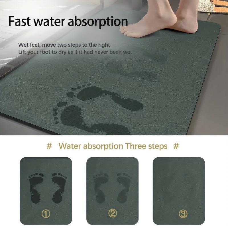 Quick Drying Bathroom Floor Mat Non Slip Hand Washable