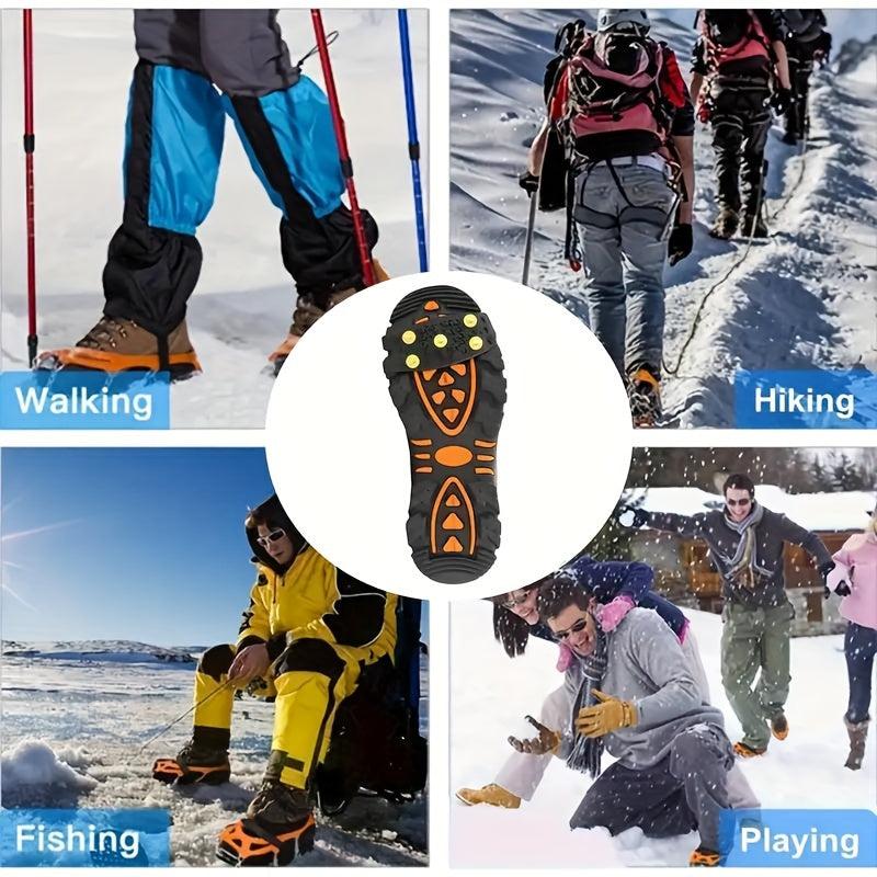 5-Claw Ice Grippers for Safe Winter Walking & Hiking