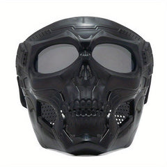 Windproof Skull Head Goggles Adjustable Glasses Tactical Mask