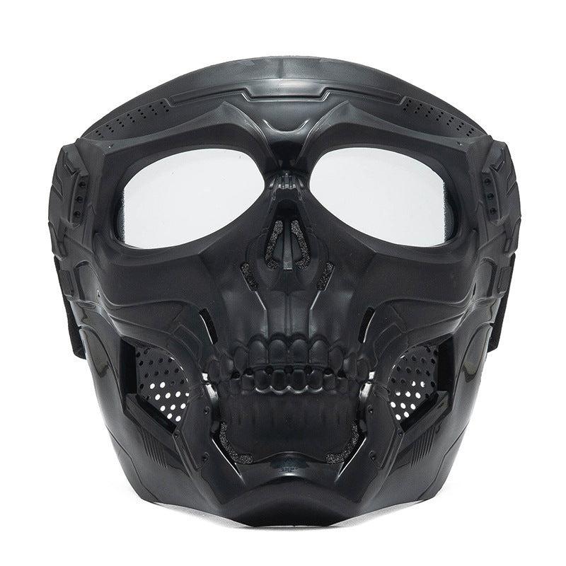 Windproof Skull Head Goggles Adjustable Glasses Tactical Mask
