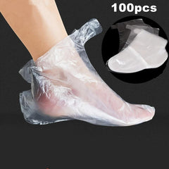 100 Pcs Foot Mask Pedicure Liners Hydrating Lotion Disposable Shoe Covers