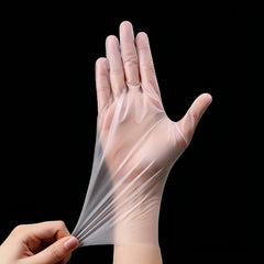 100 Disposable Clear Vinyl Gloves Powder-Free for Household Lab Work