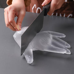 100 Disposable Clear Vinyl Gloves Powder-Free for Household Lab Work