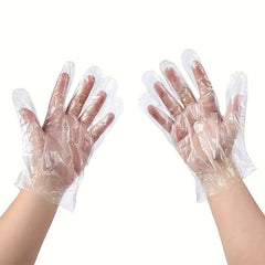 100 Disposable Clear Vinyl Gloves Powder-Free for Household Lab Work