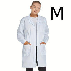 Unisex Lab Coat Long Sleeve Cotton Professional Lab Coat