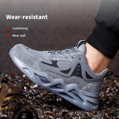 Men's Lightweight Steel Toe Safety Shoes Anti-smashing Anti-piercing