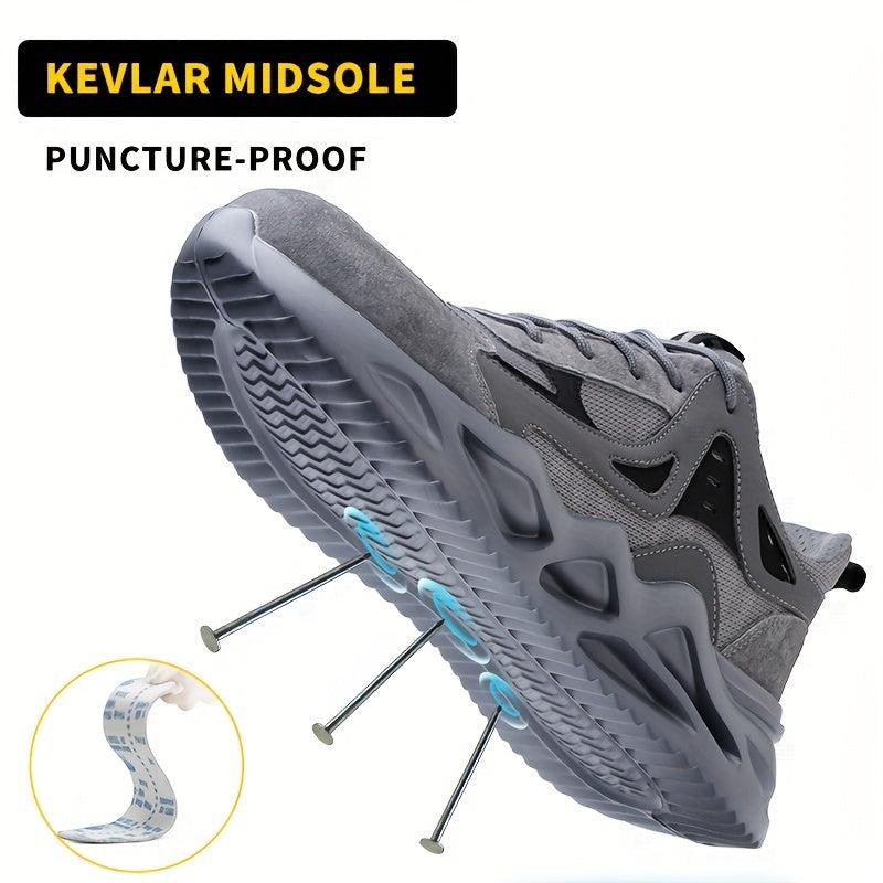 Men's Lightweight Steel Toe Safety Shoes Anti-smashing Anti-piercing