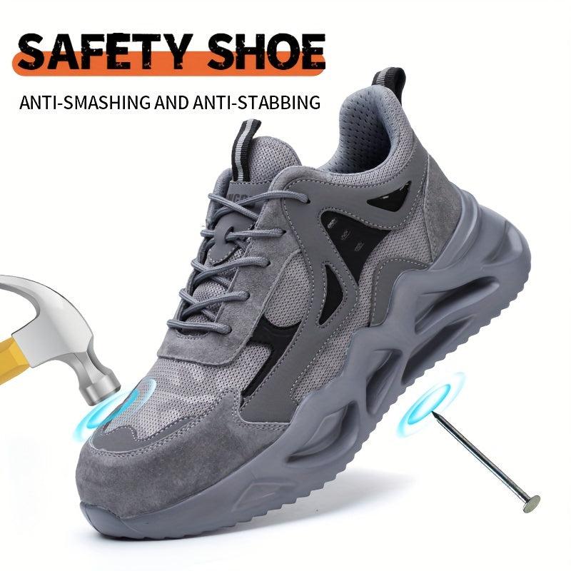 Men's Lightweight Steel Toe Safety Shoes Anti-smashing Anti-piercing