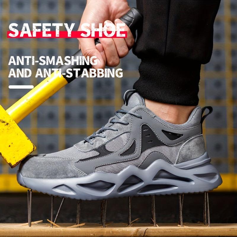 Men's Lightweight Steel Toe Safety Shoes Anti-smashing Anti-piercing