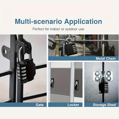 2pcs Resettable 4 Digit Combo Padlocks for Locker Backpack Toolbox