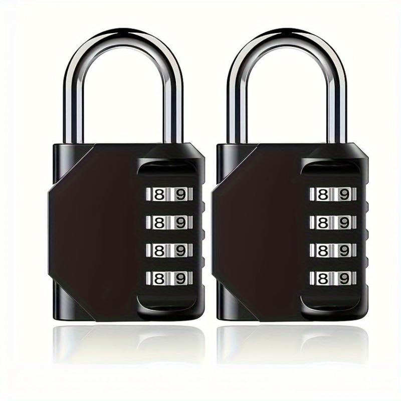 2pcs Resettable 4 Digit Combo Padlocks for Locker Backpack Toolbox