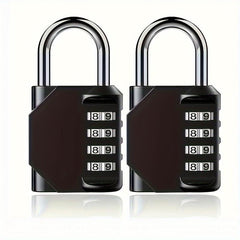 2pcs Resettable 4 Digit Combo Padlocks for Locker Backpack Toolbox