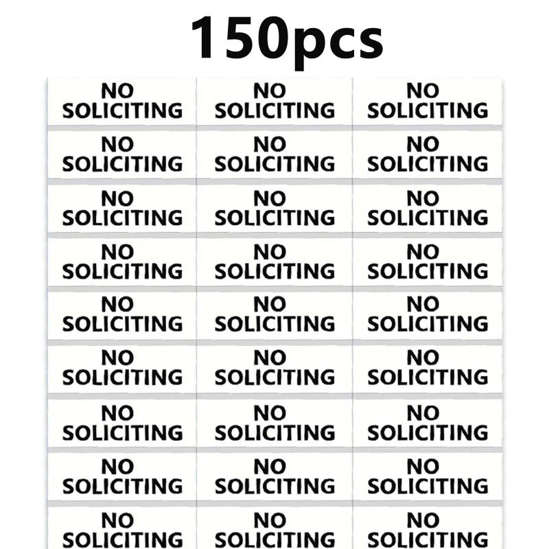 15pcs Transparent No Soliciting Sign Waterproof for Home Office