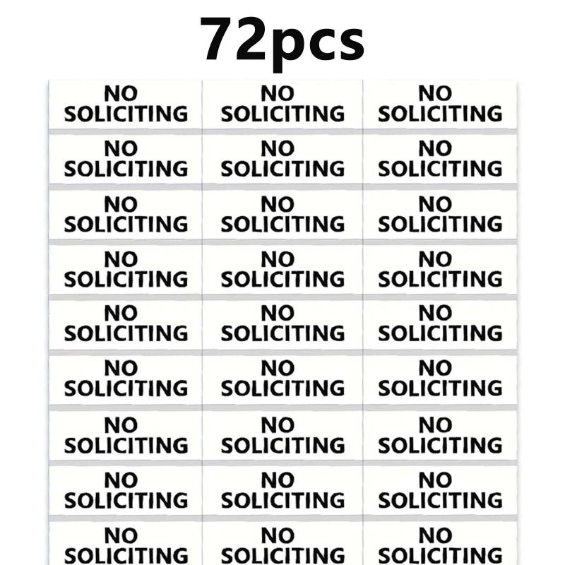 15pcs Transparent No Soliciting Sign Waterproof for Home Office