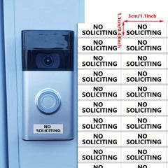 15pcs Transparent No Soliciting Sign Waterproof for Home Office