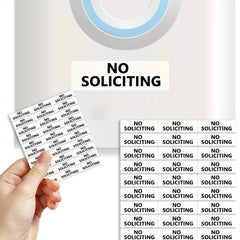 15pcs Transparent No Soliciting Sign Waterproof for Home Office