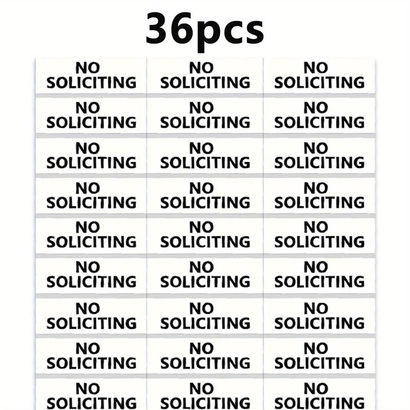 15pcs Transparent No Soliciting Sign Waterproof for Home Office