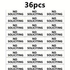 15pcs Transparent No Soliciting Sign Waterproof for Home Office